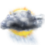 Partly cloudy with drizzle